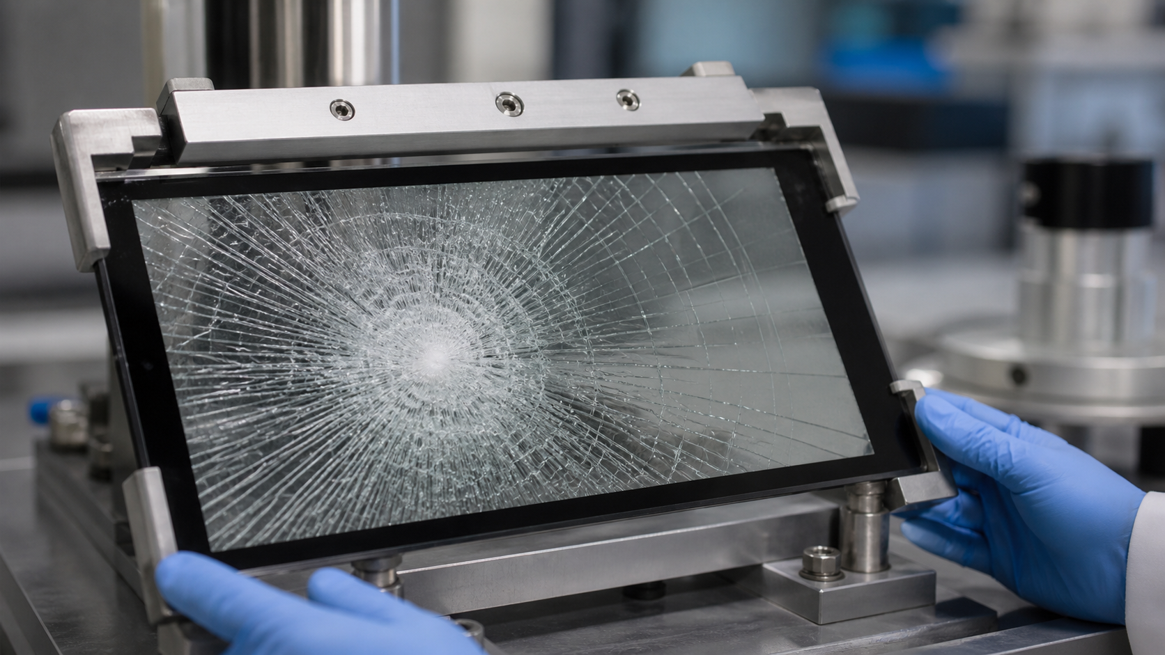 Automotive cover glass and anti-shatter film test